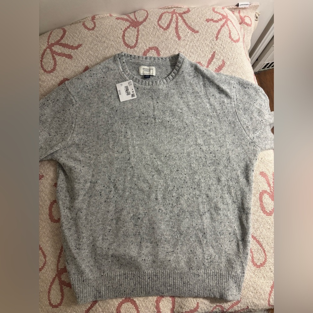 American Eagle Outfitters Speckled Gray Crewneck Sweater